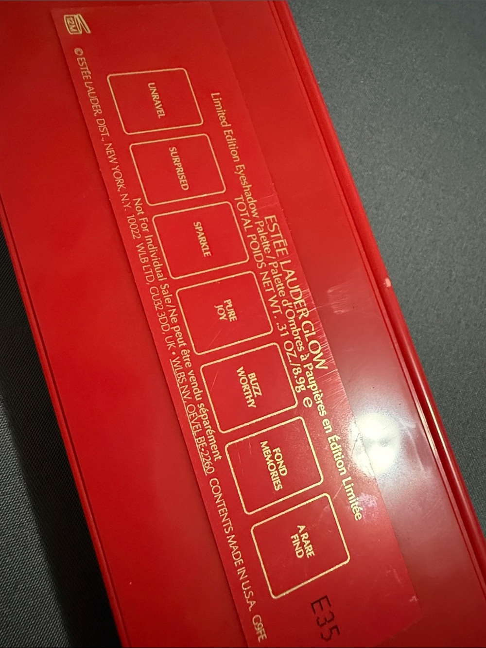 Estee Lauder Red Makeup Palette with Gold Accents. New never touch - Picture 3 of 9
